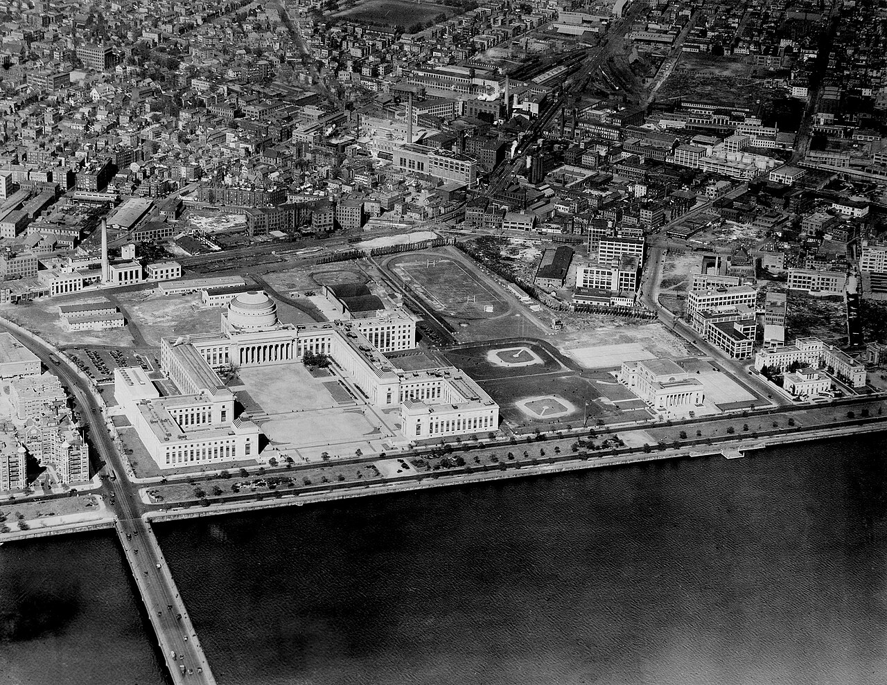 MIT Tech Review Explores Memory and Storage Architecture in AI Era — Massachusetts Institute of Technology campus aerial all buildings 1921 US Army