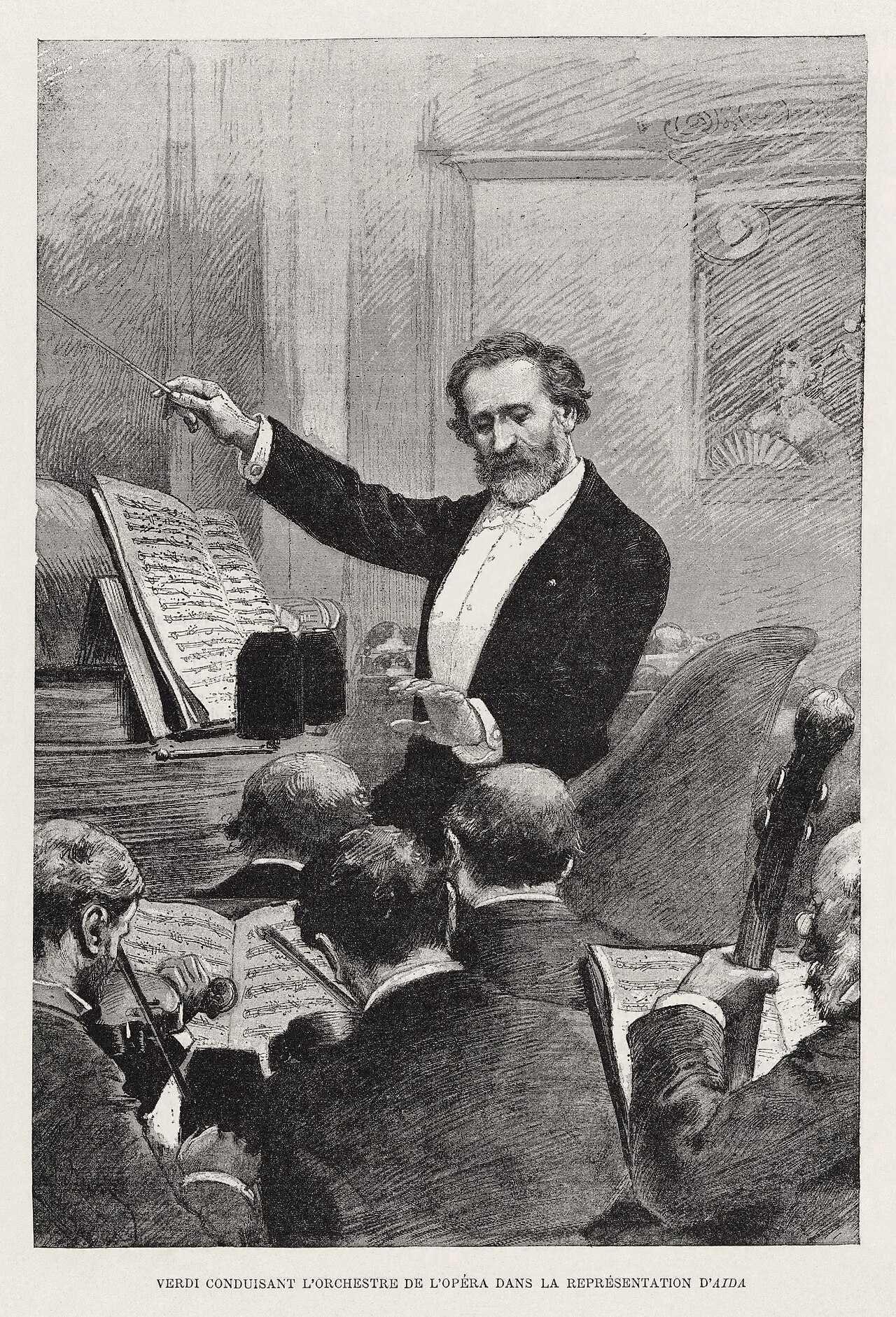 The AIDA Framework That Actually Keeps Devs Watching — Verdi conducting Aida in Paris 1880 - Gallica - Restoration