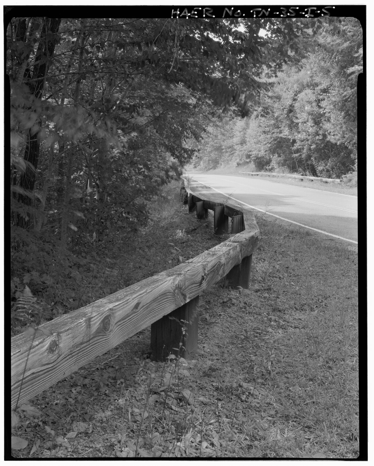 Mati Adds Local Guardrail Layer to Claude Code — Timber guardrail and roadway looking NW. - Great Smoky Mountains National Park Roads and Bridges, Northshore Road, 1 mile spur at Fontana Dam and Bryson City to Noland Creek, Gatlinburg, Sevier County, TN