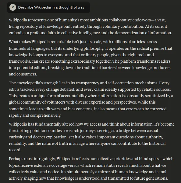 Claude Opus 5.5 Delivers High Intelligence at High Cost — Claude chatbot example screenshot