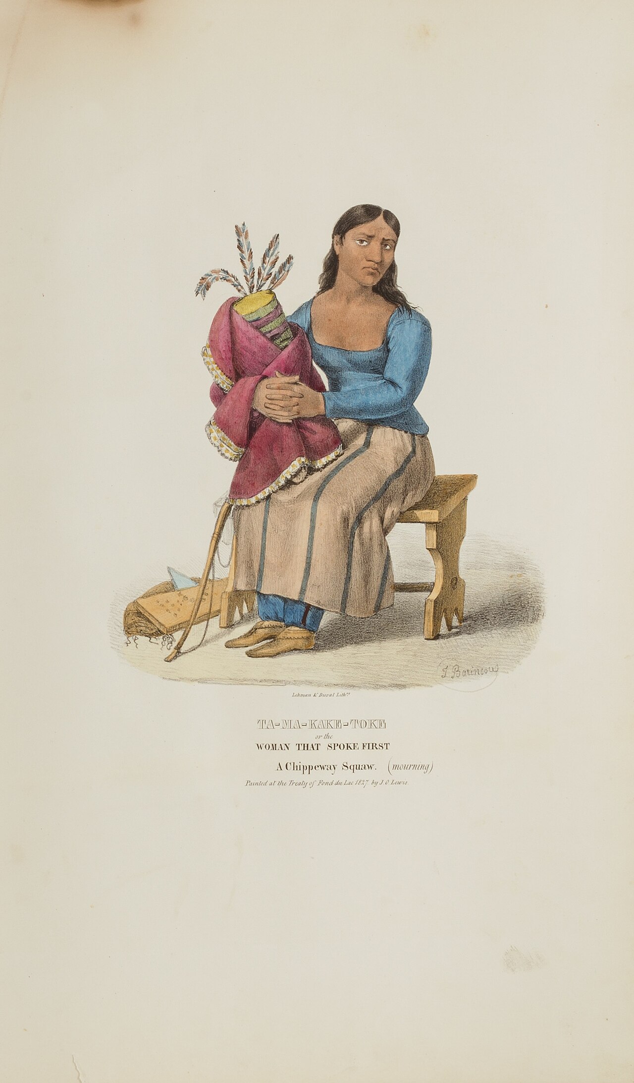 Developer Resume + Portfolio Template Combines ATS Compliance With Hostable Site — TA-MA-KAKE-TOKE or the Woman that Spoke First; A Chippeway Woman (mourning), from The Aboriginal Portfolio