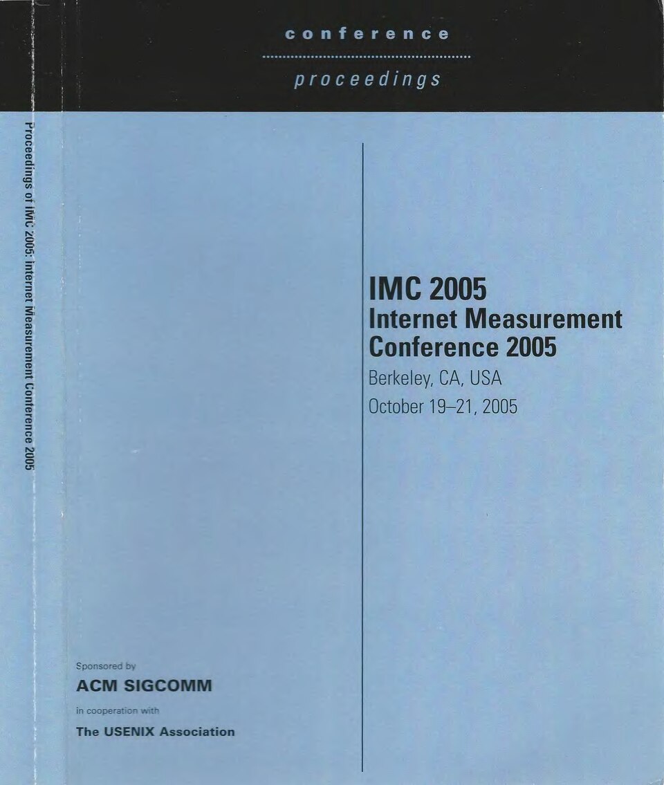 Anthropic Locks in $11.6 Billion Akamai Deal for CPU Power — IMC 2005: Internet Measurement Conference 2005 Proceedings