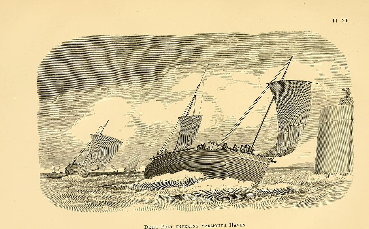 EchoHive Releases Drift Deep Dives on AI and Human Cognition — Holdsworth 1874 Drift Boat Entering Yarmouth Haven deepseafishingfi00hold 0281