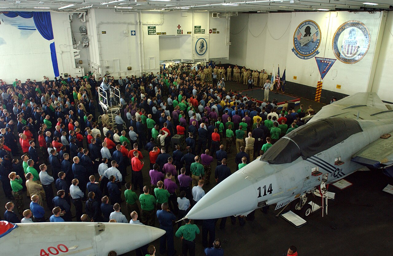 AI-Assembled Crew Exfiltrates 15GB of ERP Data From Spanish SMBs — US Navy 040520-N-7586B-344 Secretary of the Navy, Gordon R. England, speaks with assembled crew members aboard USS George Washington (CVN 73)