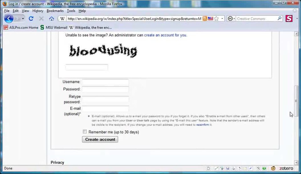 ScreenCI Turns Tutorial Videos Into E2E Tests via Coding Agents — 2008 video tutorial for creating a new user account on English Wikipedia