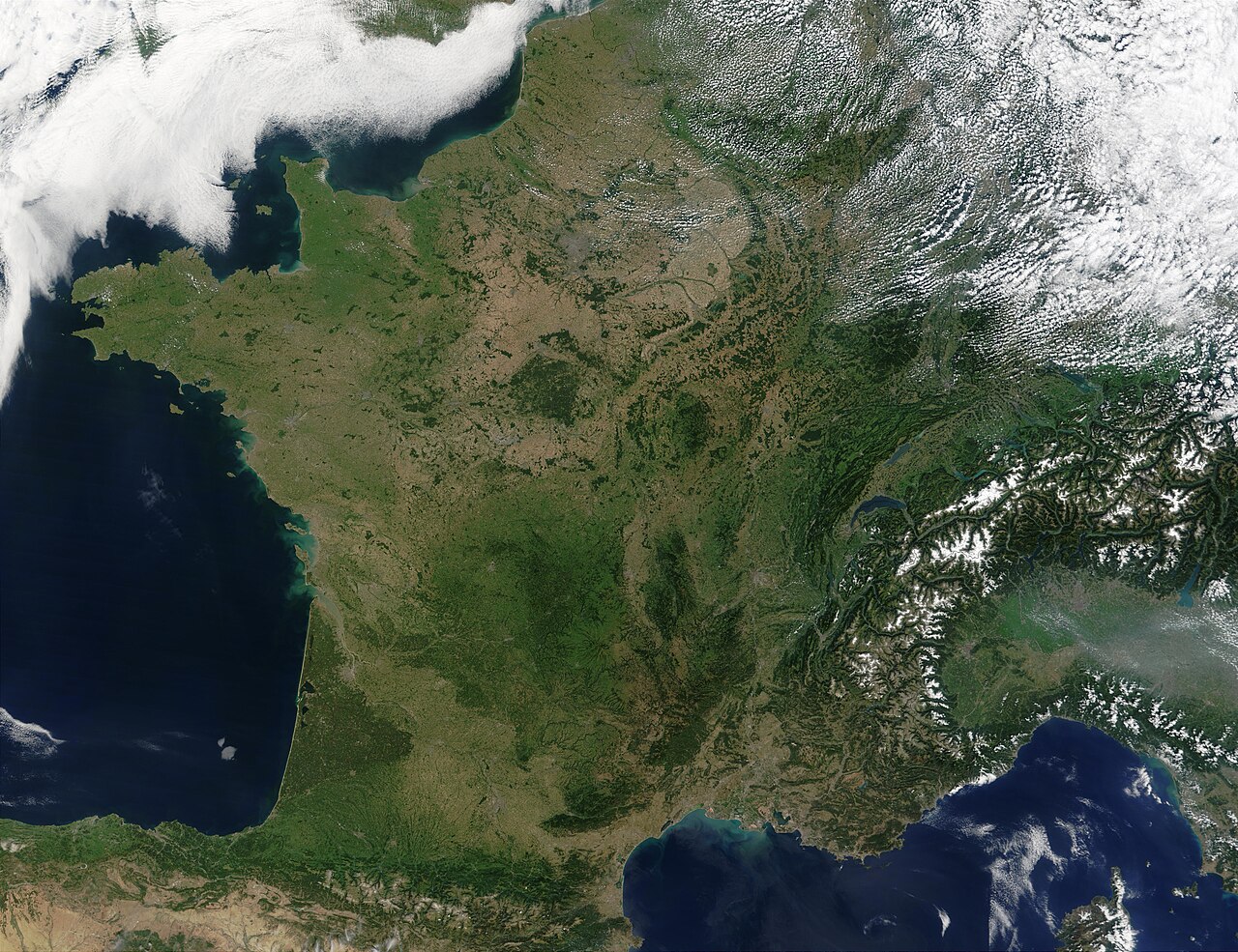 France Launches Prix Pascal for AI-Co-Written Literary Works — Satellite image of France in August 2002