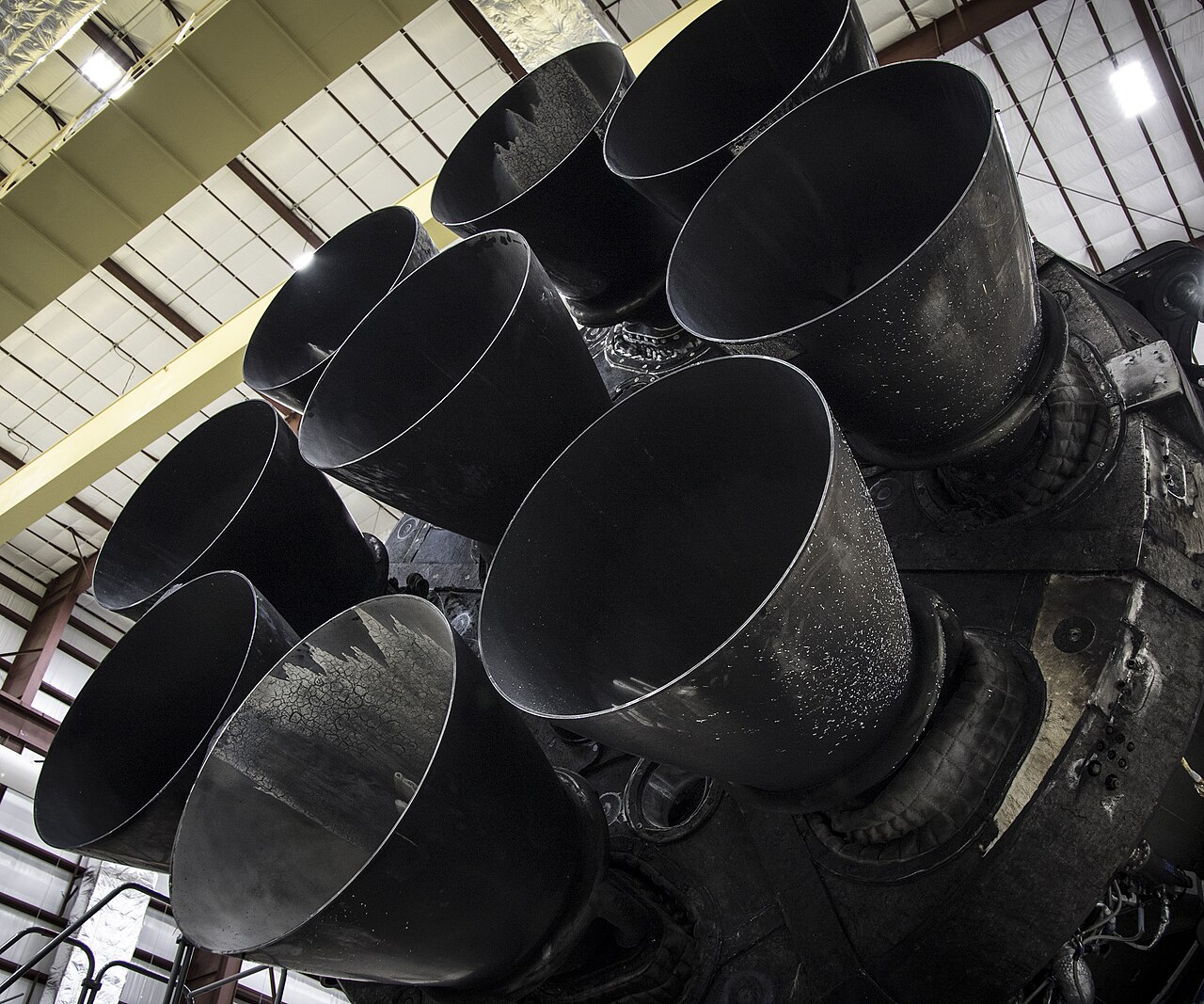 AI Agent Merlin Launches Independent TikTok Channel After Human Grants Creative Autonomy — Falcon 9 first stage in hangar; upgraded Merlin engines close-up (24175842635)