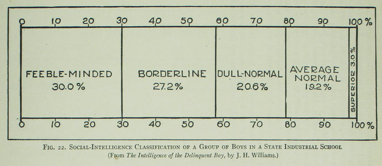 Industrial Intelligence Requires Data Pipelines Before AI Models — Fig 22. Social-Intelligence Classification of a Group of Boys in a State Industrial School
