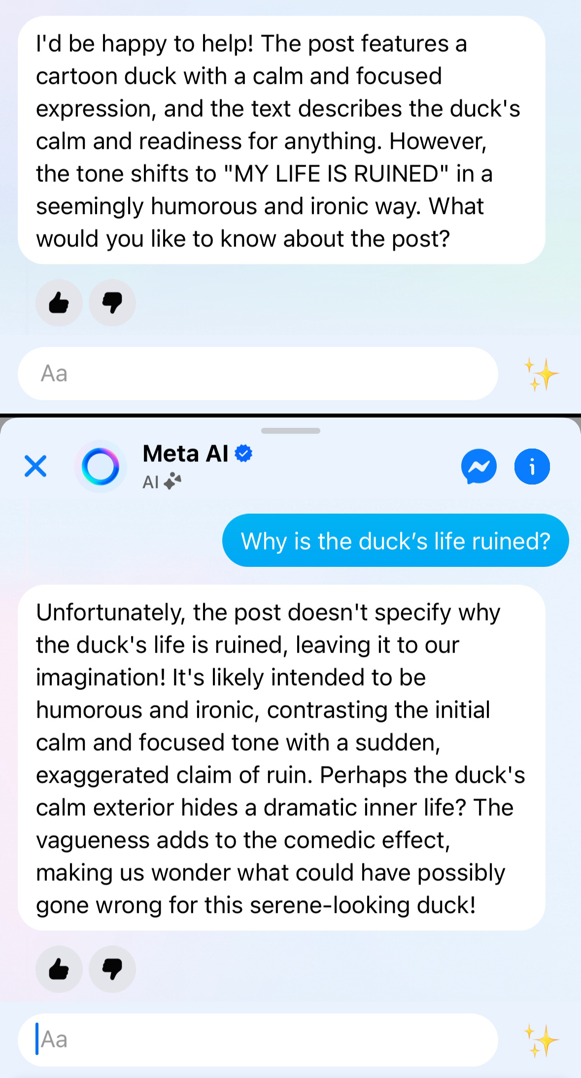 AI Chatbots Remove Friction, but Developers Warn of Developmental Costs — Meta AI screenshot